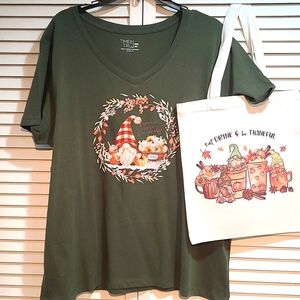 Pumpkin Spice is back for Fall.  T-shirt & Tote Bag set, NWT - Need shirt size